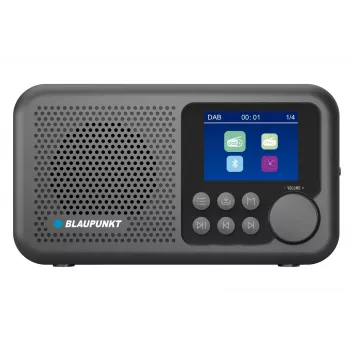Raadiokell BLAUPUNKT DR8BK — digitaalne äratuskell FM/DAB+-ga, Bluetooth 5.3, 2 W, 1800 mAh, USB-laadimine, must