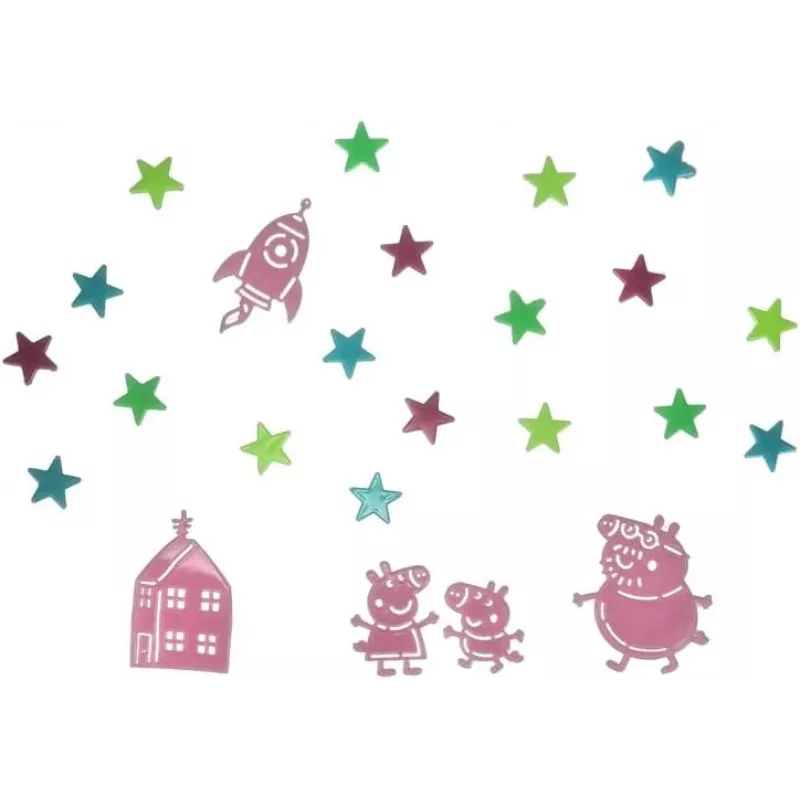 Seinakleit Hasbro Peppa Pig PP13870PP pimedas helendavad tähed
