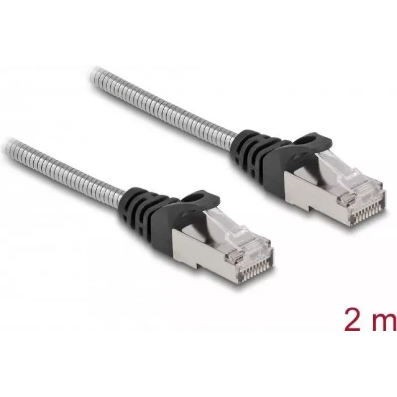 Võrgukaabel DeLOCK RJ45 kaabel Cat.6A U/FTP 2m Hõbedane