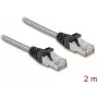 Võrgukaabel DeLOCK RJ45 kaabel Cat.6A U/FTP 2m Hõbedane