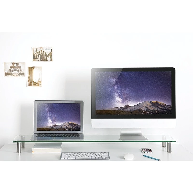 Monitori alus klaasist pealispinnaga 1000mm pikk