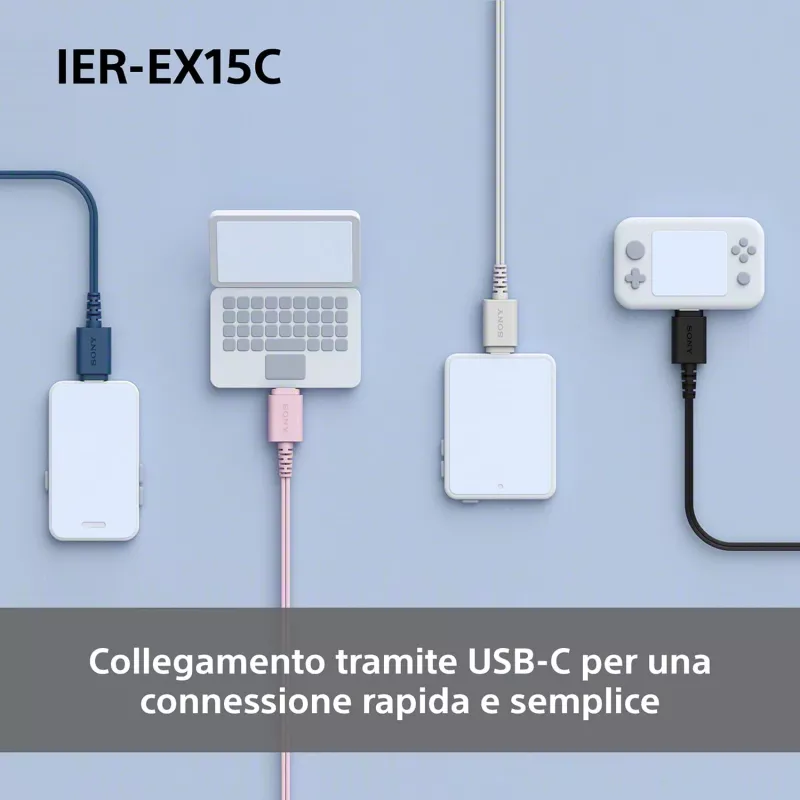 Sony IER-EX15C Peakomplekt Juhtmega Kõrvasisesed Kõned/Muusika USB USB-C Must