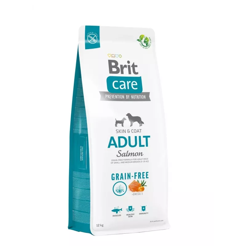 Kuiv koeratoit Brit Care Grain-free Adult Medium X-Small 12 kg — Lõhe, 26% valku, 15% rasva