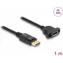 DeLOCK DisplayPort 1.4 kaabel 8K 30 Hz isane emasele 1 m paneelikinnitus must