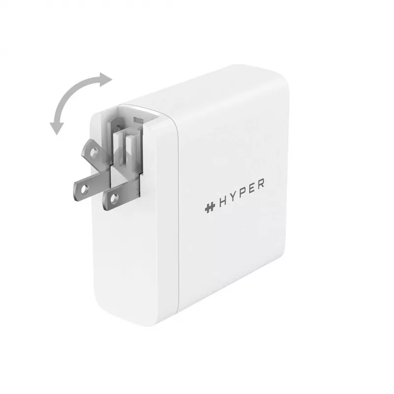 HYPER HJG140WW universaalne laadija mobiilseadmetele, valge, vahelduvvoolu kiirlaadimine, siseruumides