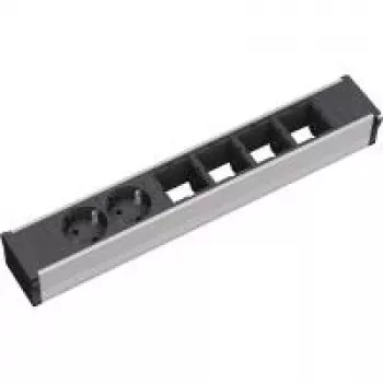 Pikendusjuhe 2 vahelduvvoolu pistikupesa Bachmann 912.005 Must Hõbedane
