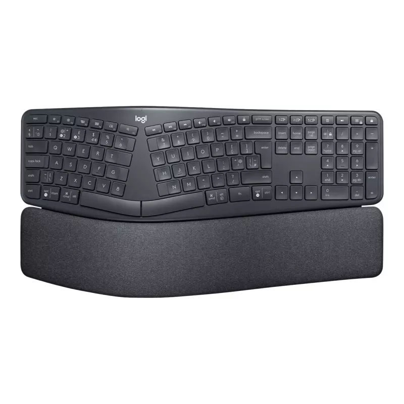 Logitech ERGO K860 - klaviatuur - juhtmevaba - 2,4 GHz, Bluetooth 5.0 - QWERTY - GB - grafiit