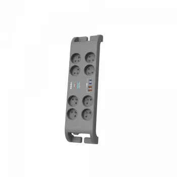Pikendusjuhe liigpingekaitsega Philips, 8 pistikupesa ja 4×USB