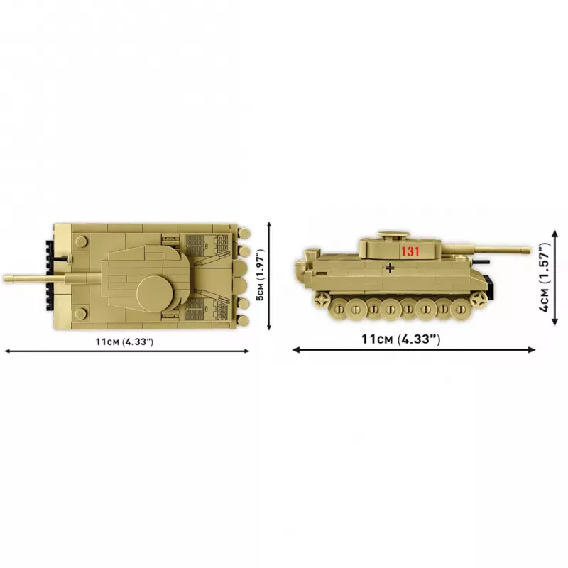Cobi Tiger I 131 ehituskomplekt — 144 tk, soovitatav vanus 6+, roheline