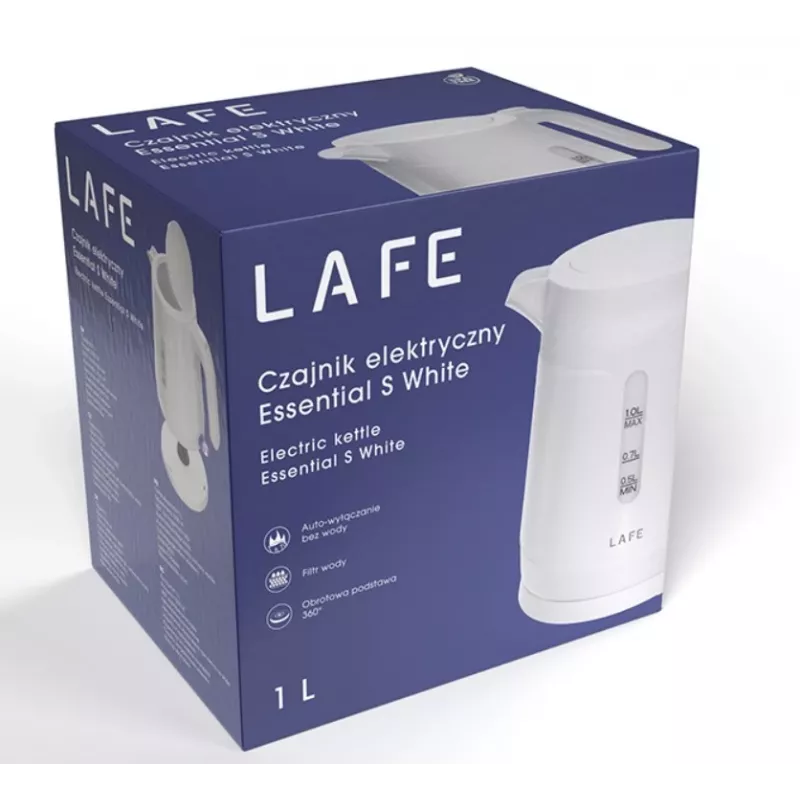 Elektriline veekeetja LAFE 1 L 2200 W valge