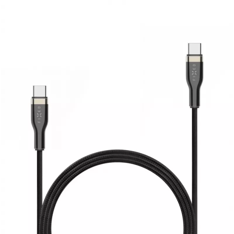 USB-C–USB-C kaabel FIXED FIXDB-CC2-BK — 2 m, 100 W, fikseeritud mitte-eemaldatav