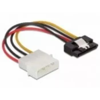 SATA HDD kaabel DeLOCK 60120 4pin isane metallklambriga sirge 0,12 m