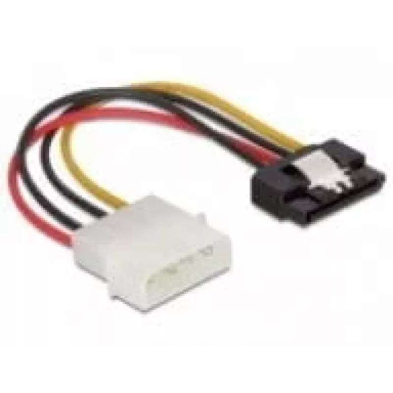 SATA HDD kaabel DeLOCK 60120 4pin isane metallklambriga sirge 0,12 m