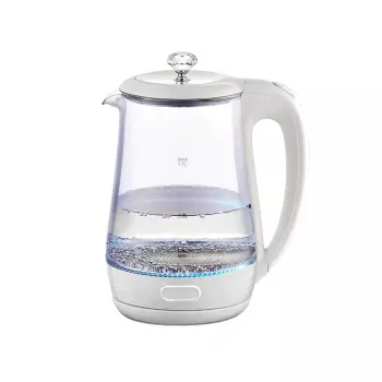 Elektriveekeetja Maestro MR 052 WH — 1,7 L, 2200 W, poolläbipaistev valge, klaaskorpus