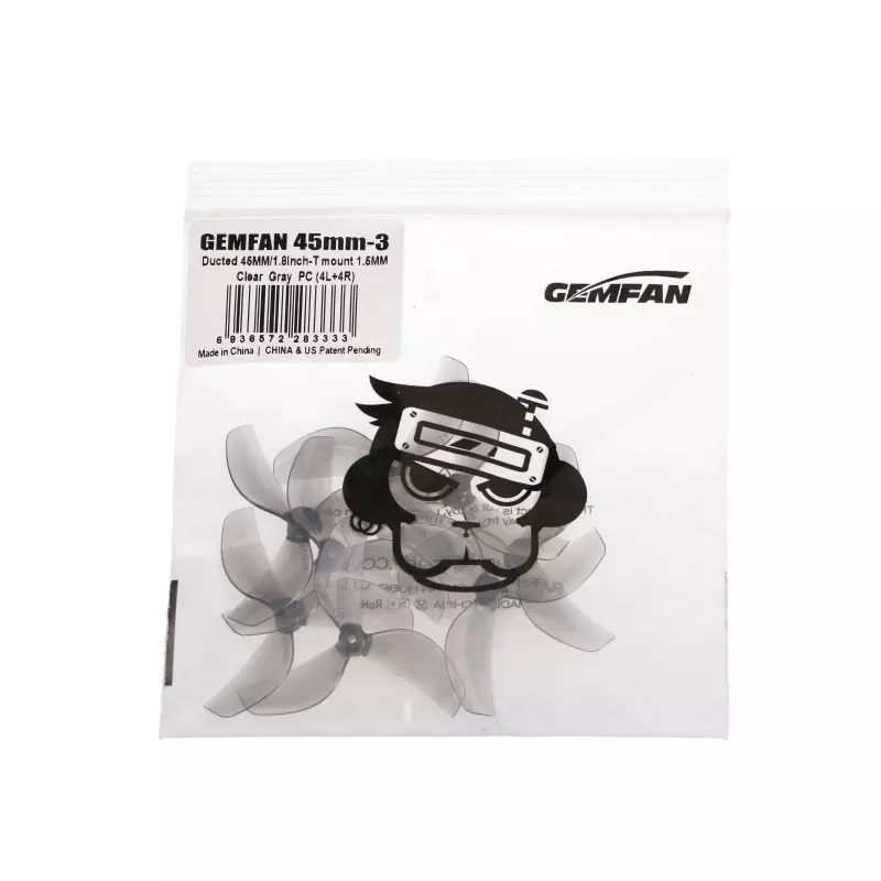 Gemfan 45 mm kolmelabalised propellerid hallid | Droonipropellerid | 8 tk