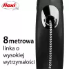 Flexi uus CLASSIC 8 m musta koera väljatõmmatav jalutusrihm