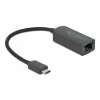 Adapter USB USB-C isane 2,5 Gigabit LAN kompaktne DeLOCK 66645