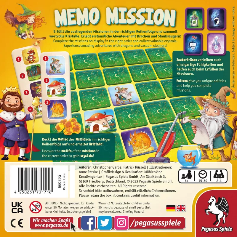Memo Mission, lauamäng