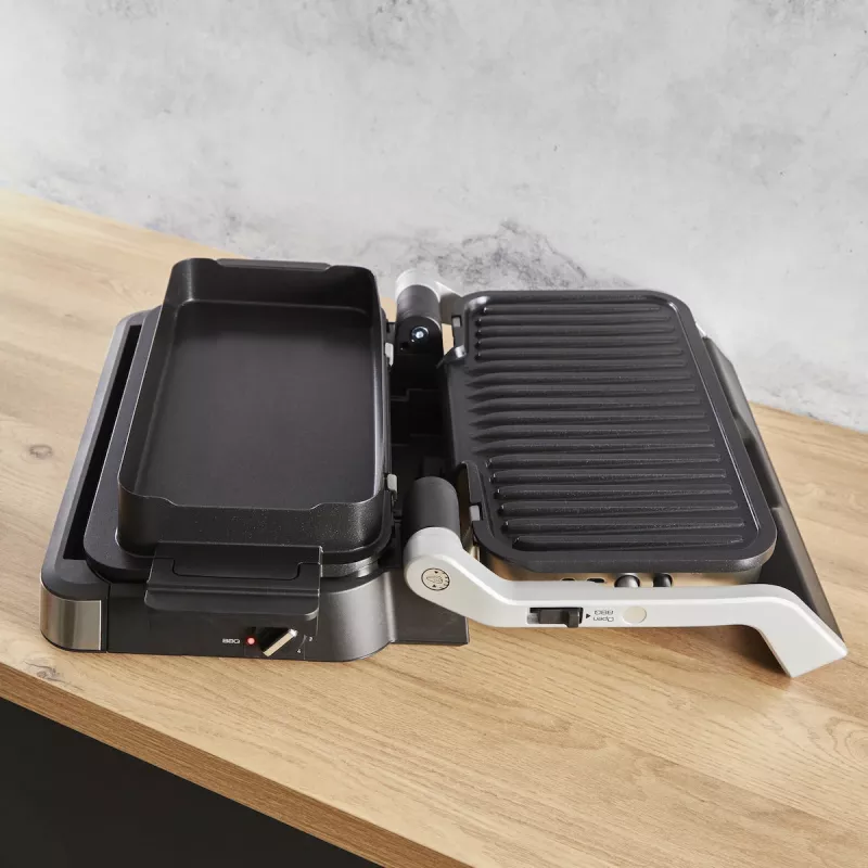 Elektriline kontaktgrill Tefal OptiGrill+ XL roostevaba teras — suur mahutavus, automaatsed küpsetusprogrammid