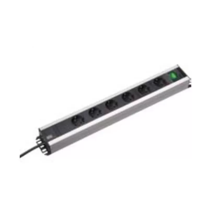 Bachmann 300.008 toitepikendusjuhe 2 m 6 AC pistikupesa(d) Must, Hall