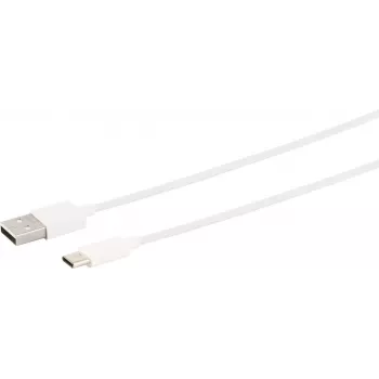 USB-kaabel S/CONN 14-13043 USB 2.0 2 m USB A USB C valge