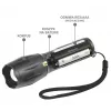 Taskulamp everActive FL600 — 600 lm, 10 W, alumiiniumkorpus, IPX4, 130 mm, 3×AAA, punane