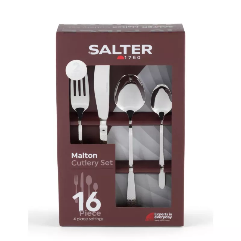 16-osaline söögiriistade komplekt Salter BW113282EU7, roostevaba teras, komplekt 4 inimesele