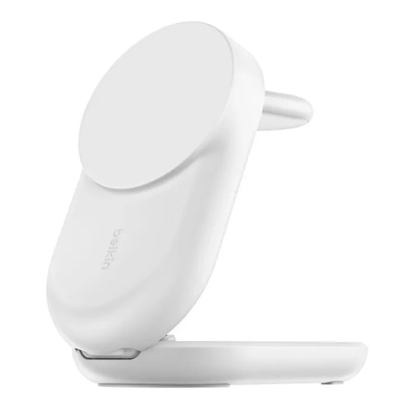 Sisetreilaadur Belkin UltraCharge 25w Qi2 3in1 Magnetlaadur EL valge ümmargune