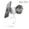 ZENS 2-IN-1 MAGSAFE + WATCH TRAVEL CHARGER Valge