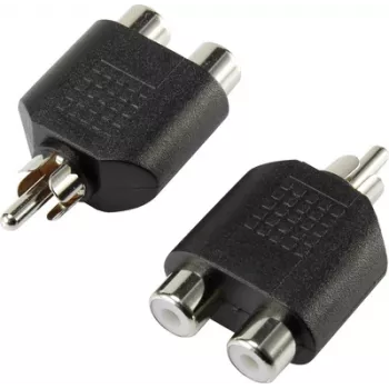 SpeaKa Professional RCA Audio Y-Adapter [1x RCA-Plug - 2x RCA-Socket] Must (SP-7870160)