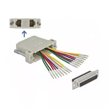 D-Sub HD 44 pin crimp emane 2 x RJ45 emasele DeLOCK 66836