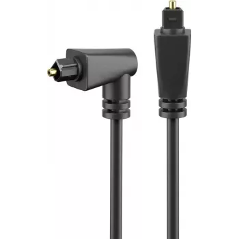 Goobay fiiberoptiline kaabel, 2 m, must - Toslink-pistik > 90° Toslink-pistik, Must (41595)