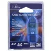 Kaardilugeja Titanum TA101B USB 2.0, sinine — toetab MicroSD, SD/SDHC, MMC, MS formaate, 480 Mbit/s