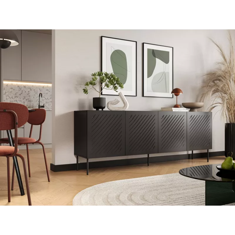 SIENA kummut 200x40x75 matt must