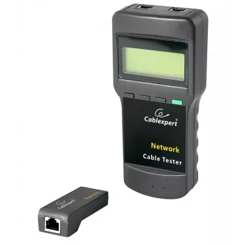 Võrgukaabli tester GEMBIRD NCT-31 — pidevuse tester koos LCD-ga, RJ-11/RJ-12/RJ-45 tugi, must