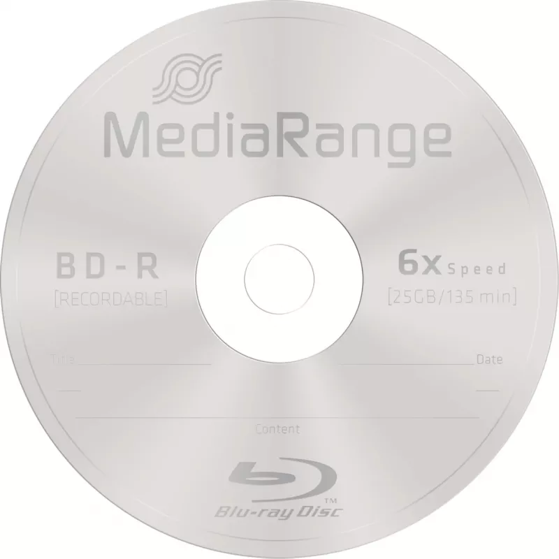 BD-R tühiplaat MediaRange MR514 25 GB 25 tk
