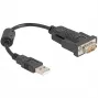 DeLOCK adapter USB 2.0 Type-A jadaporti RS-232 D-Sub 9 pin isane 0,25 m