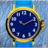 NeXtime kell 8157 Watch One, 43x43,2 cm, seinakell, sinine/kollane