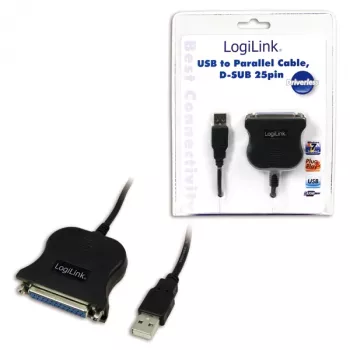 LogiLink UA0054A Paralleelkaabel Must 1,8 m