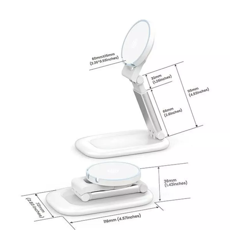 Magnetiline alus SODI BM-310 valge MagSafe — magnetiline telefonialus, ühildub MagSafe laadijatega