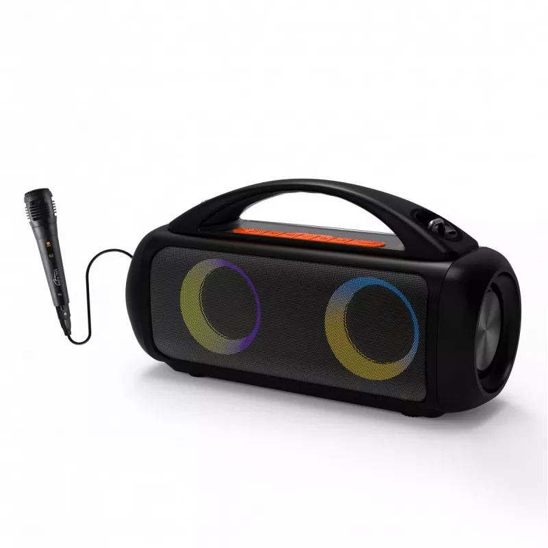 Kaasaskantav kõlar MEDIA-TECH MT3184 — Bluetooth 5.3, 60W RMS, IPX5, Li-Ion aku 16h, USB-C laadimine, MicroSD, TWS, mikrofon, kaugjuhtimispult