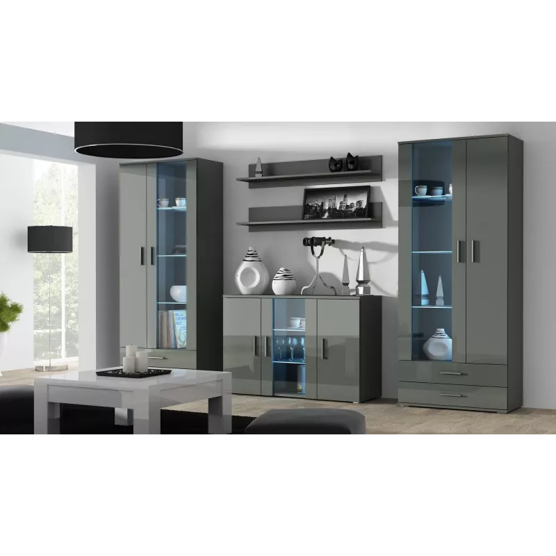 Cama Kummut 120 cm SOHO S7 hall/hall läikiv