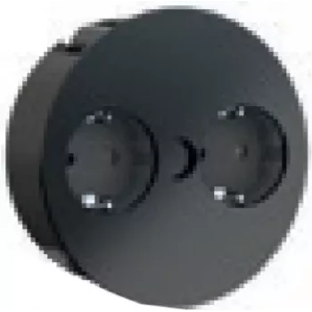 Bachmann TWIST - 2 m - 2 AC-Outputs - siseruumides kasutatav - Metal - Plastik - Must - 42,5 mm