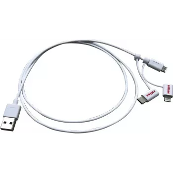 ROLINE 11.02.8329 USB-kaabel 1 m USB 2.0 USB A Micro-USB B Valge (11.02.8329)