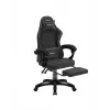 Mängutool huzaro Force 3.7 Carbon Must — ergonoomiline, reguleeritav kõrgus 107,5–116,5 cm, 5 ratast, nimme- ja kaelapadi