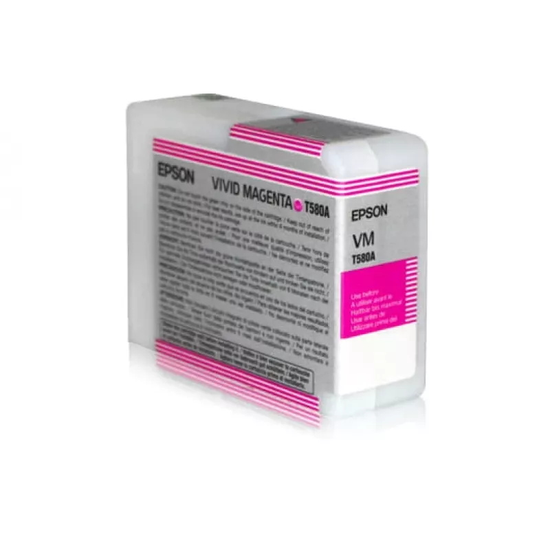 Epson üksikpakend Vivid magenta T580A00, Elav magenta, Pigmendipõhine tint, 80 ml, 1 tk