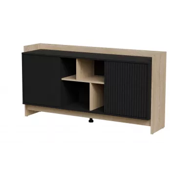 Cama PORTO 2D kummut 150x38x77 tamm/must
