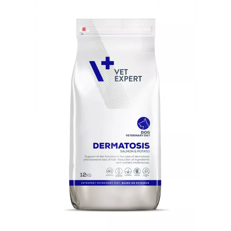 VET EXPERT Veterinary Diet Dermatosis Dog Salmon & Potato - kuiv koeratoit - 12 kg