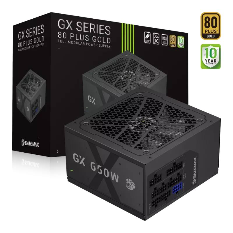 Gamemax toiteplokk, 80 PLUS, Gold | GX 650GF | 650 W