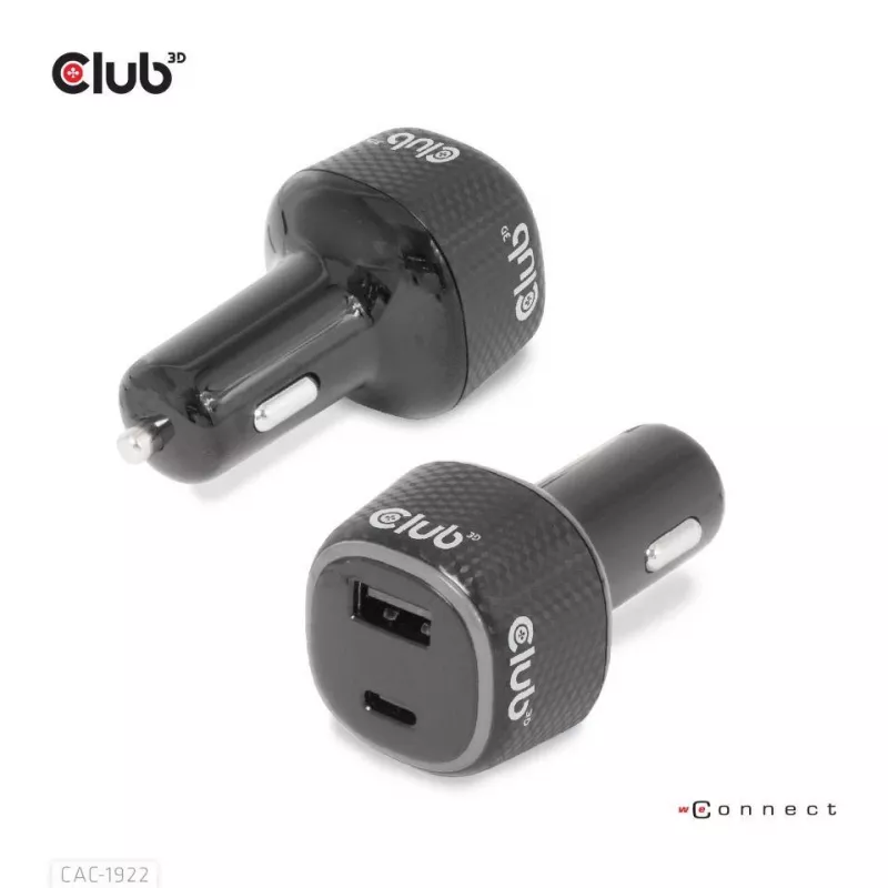 CLUB3D sülearvuti / sülearvuti autolaadija 63 Watt, Auto, sigaretisüütaja, 24 V, must